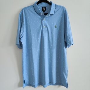 FJ FootJoy Blue Golf Polo Shirt Size L